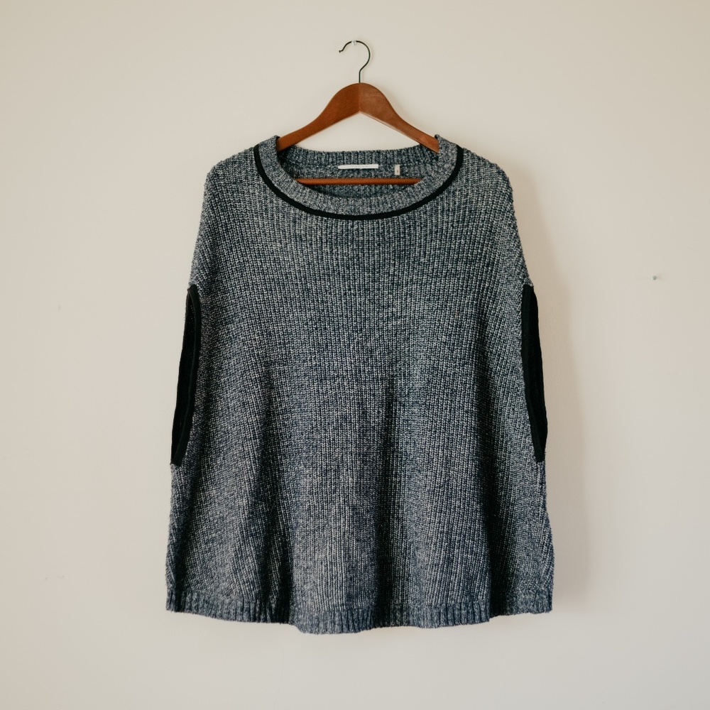 Heather Blue Cape Sweater